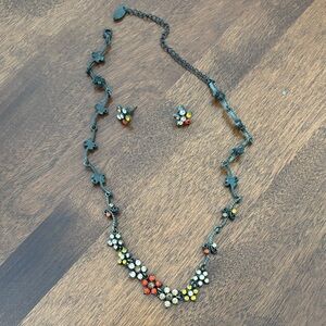 Jewelry set necklace and earrings